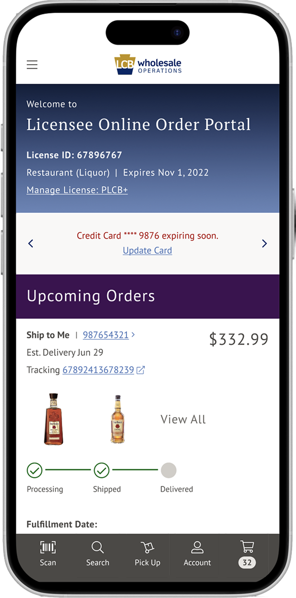 Mobile view of the LOOP dashboard with the native app-like toolbar visible at the bottom of the screen